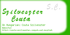 szilveszter csuta business card